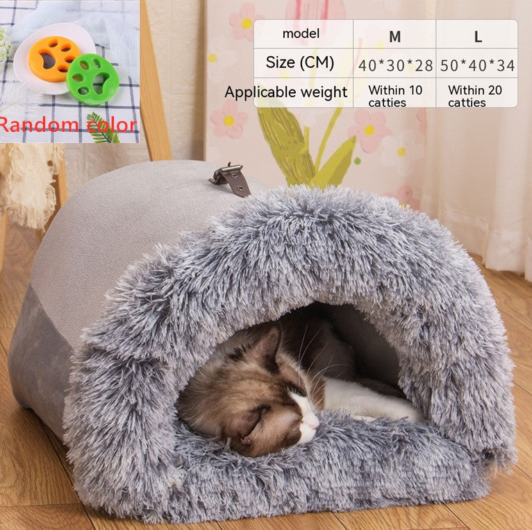 The Zyorabrands™ Cozy Portable Pet Cave Bed