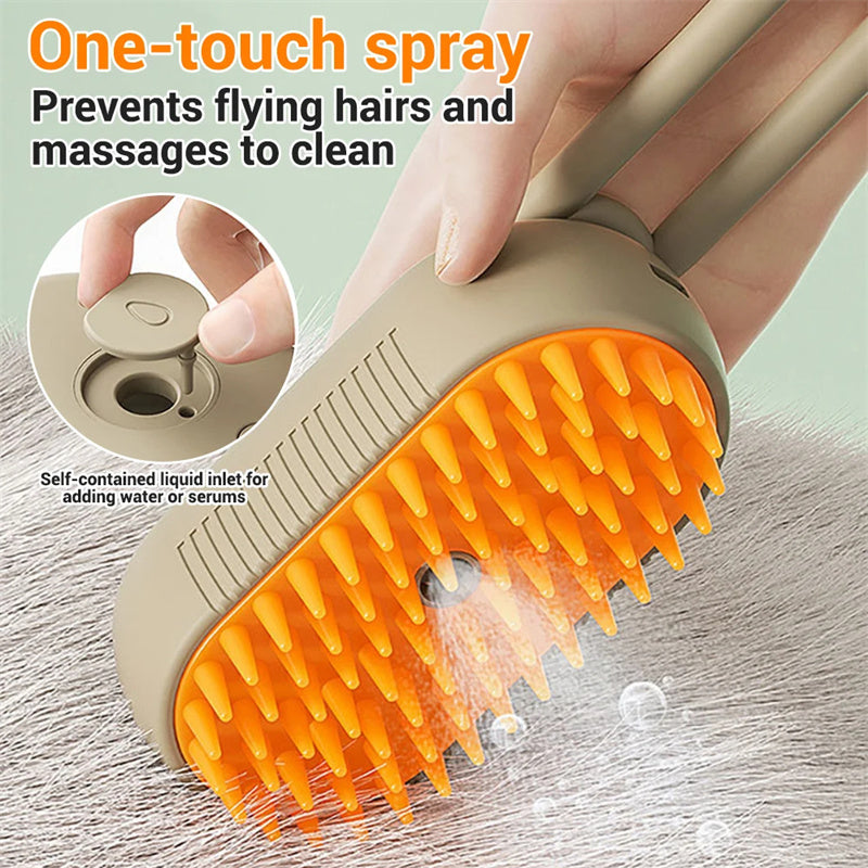 3-in-1 Pet Steam Brush for Cats & Dogs | Zyorabrands