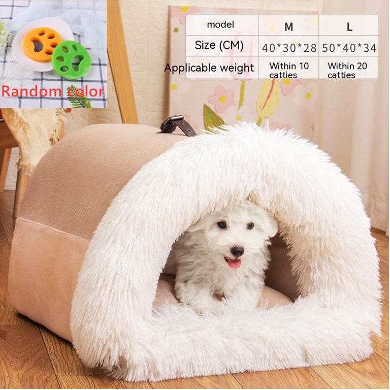 The Zyorabrands™ Cozy Portable Pet Cave Bed