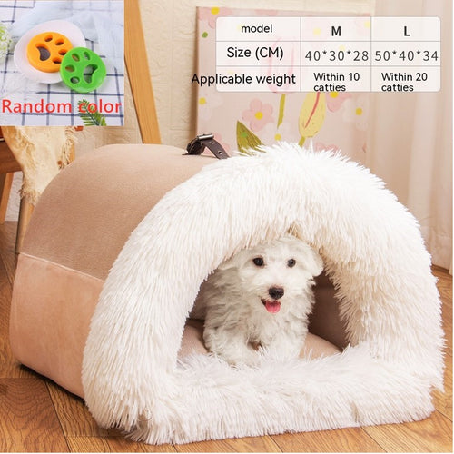 The Zyorabrands™ Cozy Portable Pet Cave Bed