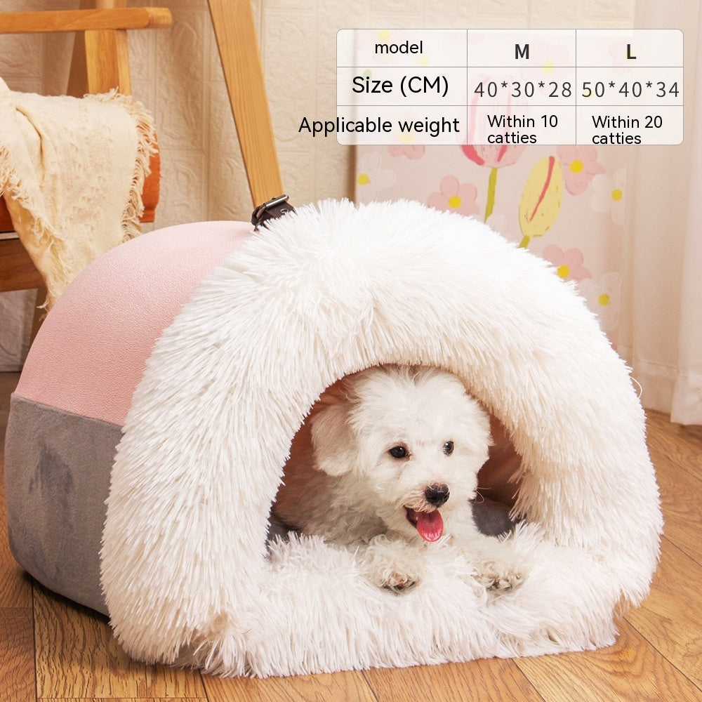 The Zyorabrands™ Cozy Portable Pet Cave Bed